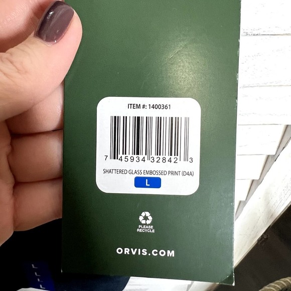 Orvis Women's L Travel Skort Shattered Glass Embossed Navy Built in Short NWT - Picture 5 of 12